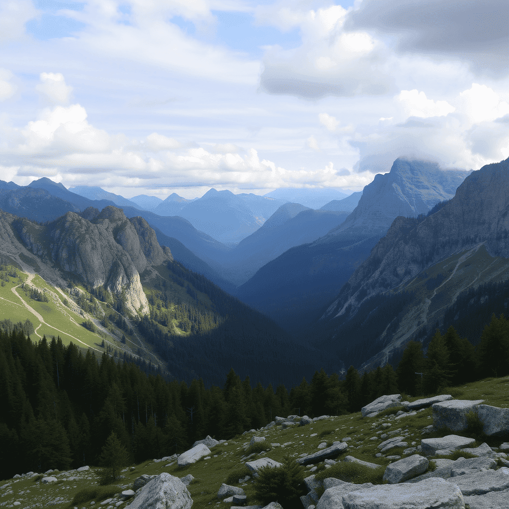 Scenic mountain landscape