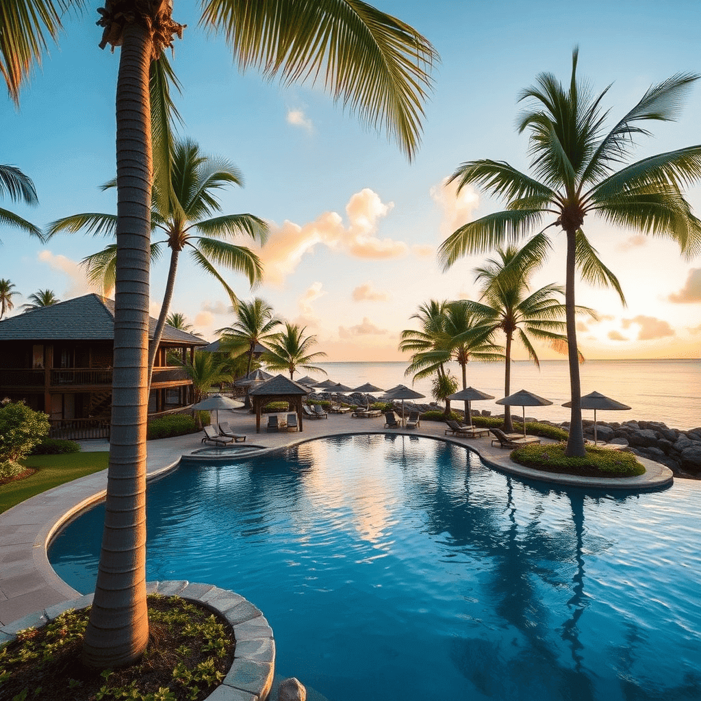 Seaside tropical resort